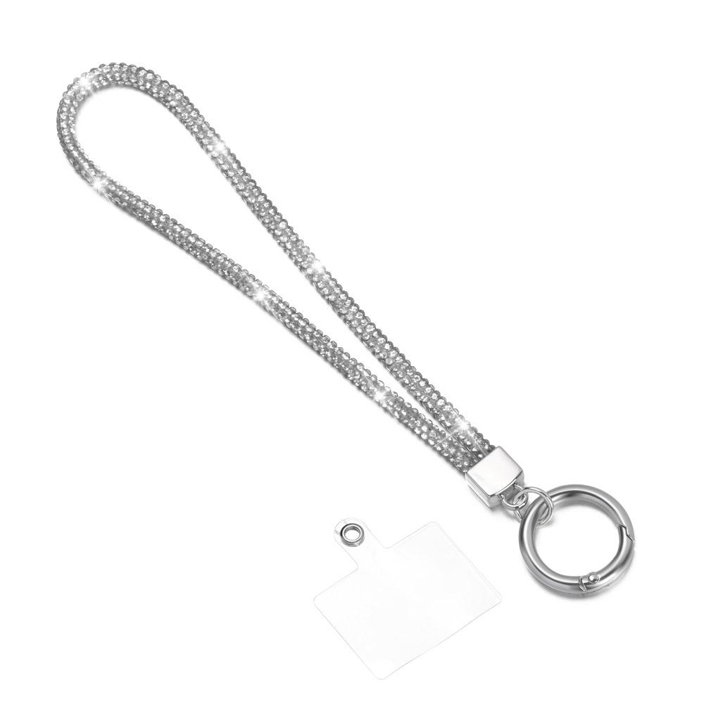 Glitter Rhinestone Phone Lanyard Phone Crystal Wrist Straps Keychain Hanging Anti-lost Rope