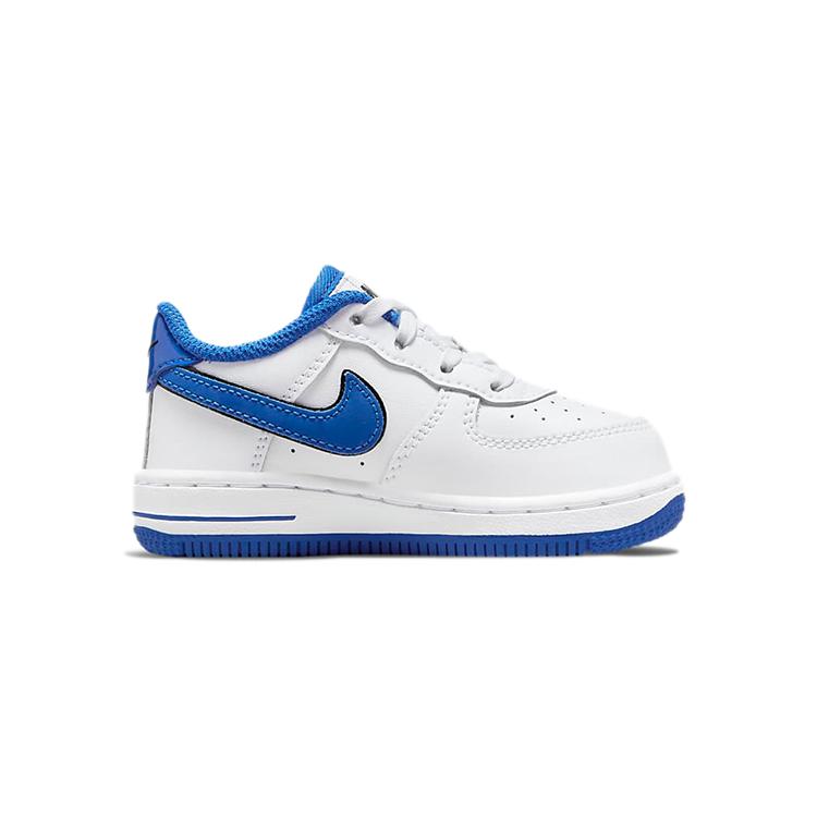 New Nike Air Force 1 LV8 Anti-Slip And Wear-Resistant Lightweight Low-Top Skateboard Shoes White Blue Infant And Toddler DO3808-100