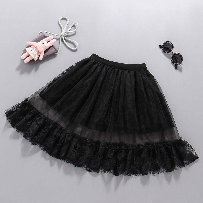 Children's Clothing Girls' Half Skirt Summer Children's Mesh Skirt Long Skirt Girls' Puffy Skirt Lace Pleated Skirt