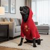 Warm New Year Dog Hoodie Blessing Comfortable Winter Puppy Clothes with Drawstring Thicken Dog Two-Legged Clothing Winter