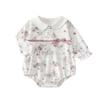 Pure Cotton Newborn Baby Girl Onesie - Spring & Autumn Triangle Bodysuit