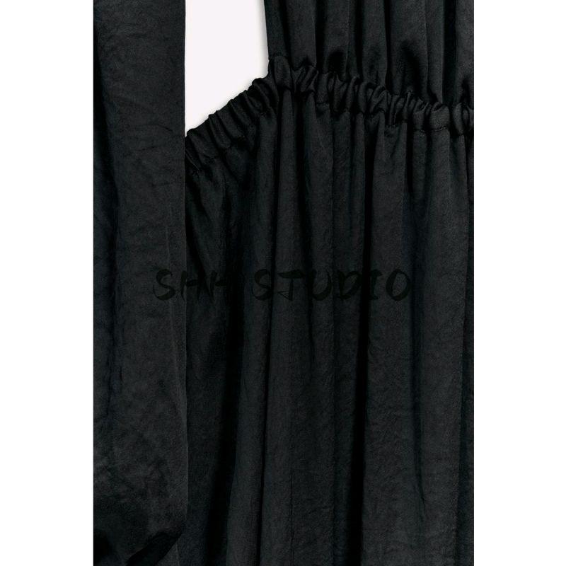 Summer Women's Clothing Vacation Style round Neck Puffy Long Sleeves Sexy Open Back Design Midi Skirt Dress 3309502