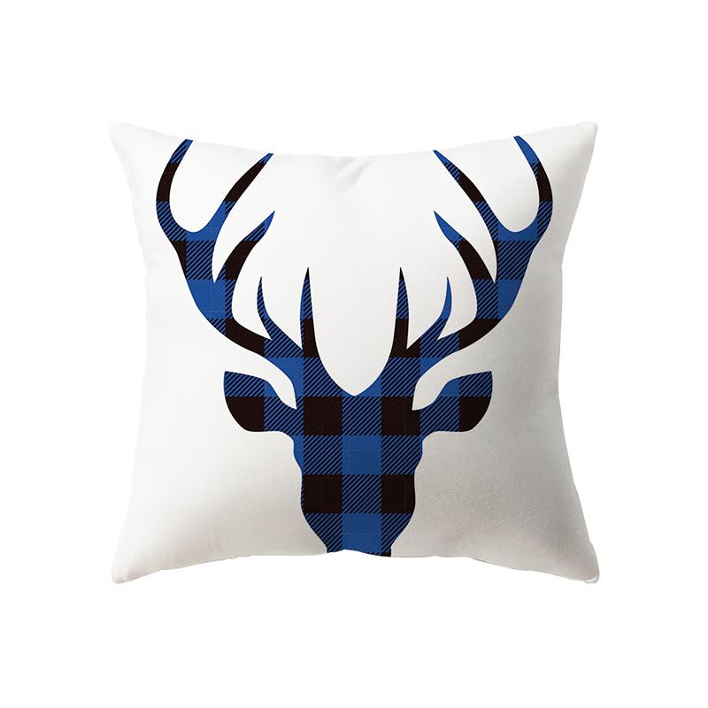 Christmas Theme Printed Pattern Cushion Cover Home Living Room Sofa Decoration Square Polyester Pillow Pillow Cover