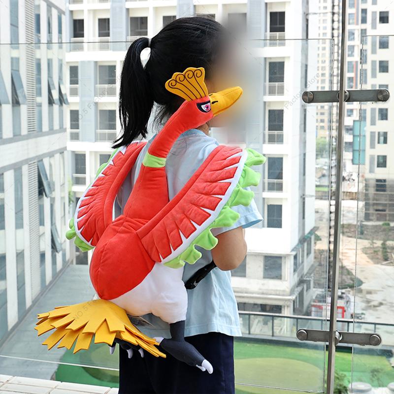 Plush Backpack Bag Kawaii Gyarados Gengar Snorlax Charizard Mimikyu Ho Oh Backpack Schoolbag Cosplay Props Kids Gifts