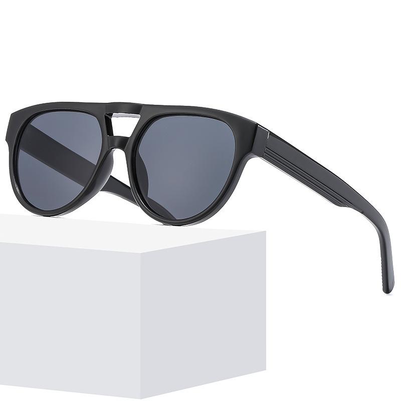 Fashion men's and women's sunglasses, personalized double-beam sports sunglasses, can be matched with degree flat glasses, anti-blue light glasses