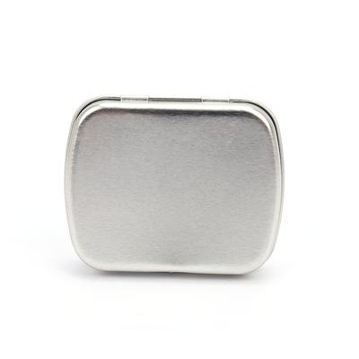 Survival Kit Kleine leere Metall Silber Schwarz Flip Aufbewahrungsbox Hülle für Schlüsselbonbons