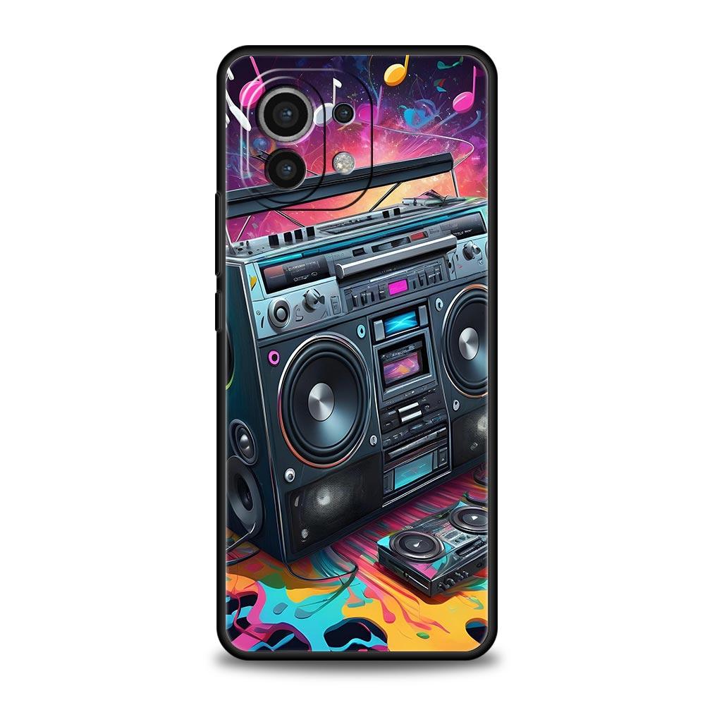 Retro Recording Device Phone Case Cover for Xiaomi Mi 17 15 14 13 12 11 Ultra 15T 14T 13T 12T 11T Pro Lite 5G Soft TPU Shell Bag