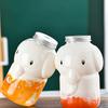 1Pc 350/500ML Cute Elephant Plastic Bottle Clear Milk Tea Bottle Water Bottle Portable Coffee Drinking Cup Drink Bottle