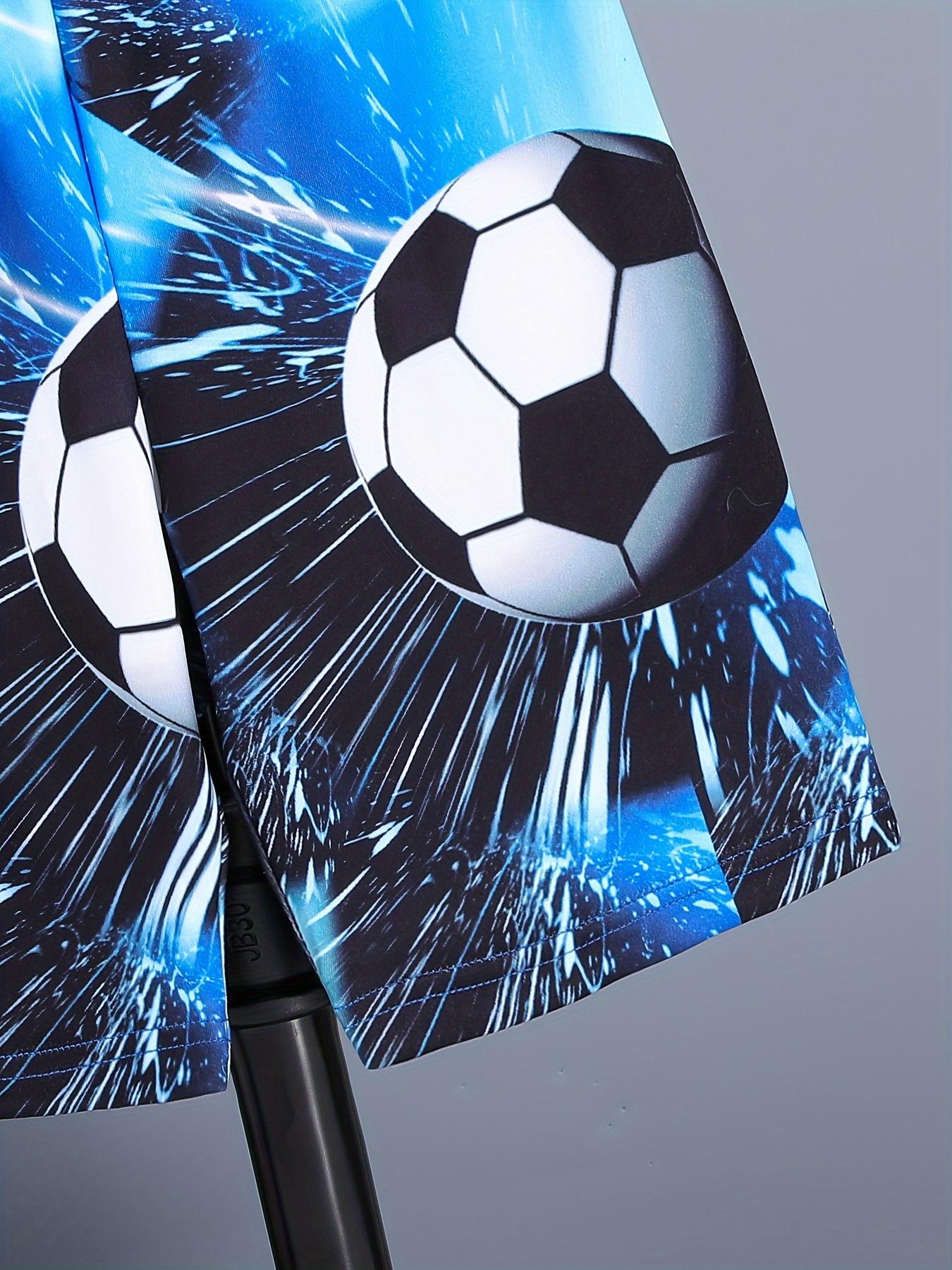 

Футболка та шорти з короткими рукавами та шортами з 3D графічним принтом для хлопчиків із 2 предметів, зручний літній одяг для хлопчиків M