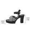 Fashion New Cross-strap High-heeled Sandals for 2025 Fashion Women's Sandals, Summer Women's Large-sized Thick-heeled One-strap Sandals