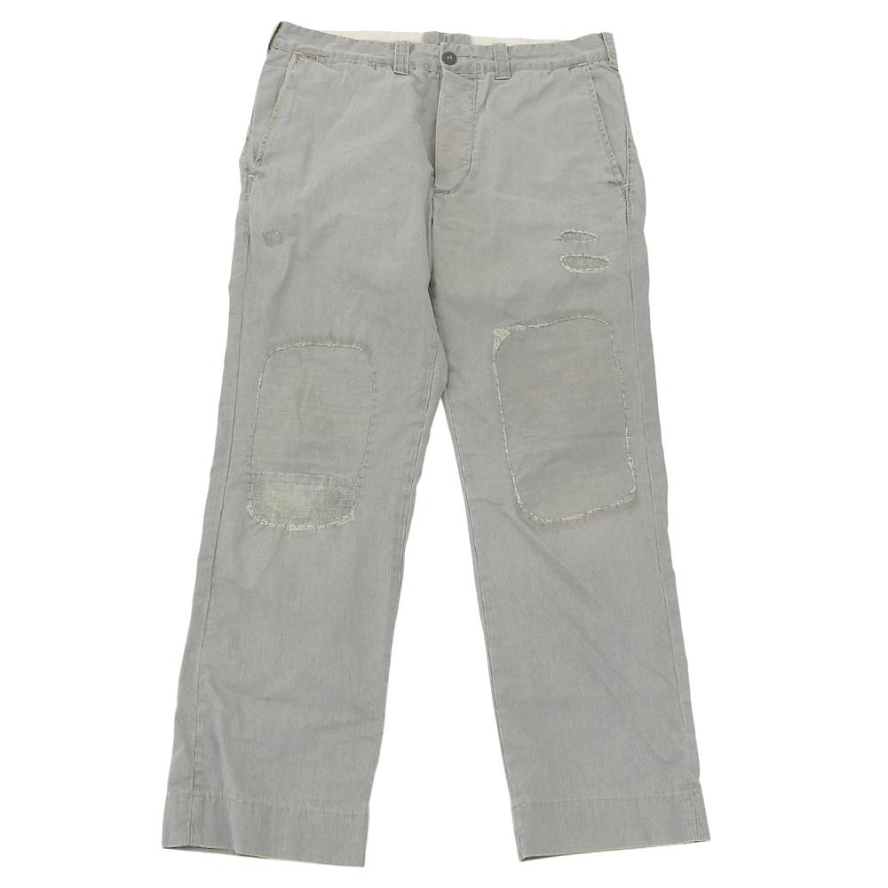 RRL Men's Gray Cotton Repair Chino Pants, Size 32x30 Bottoms 32x30 grayUsed