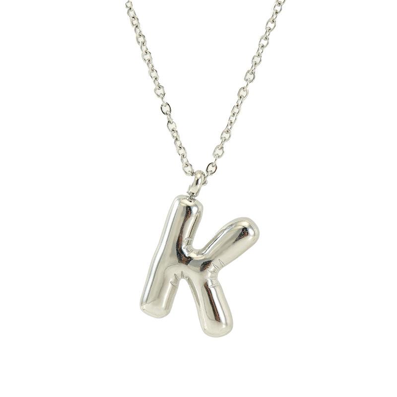 Durable And Polished Stainless Steel Alphabet Pendant Necklace
