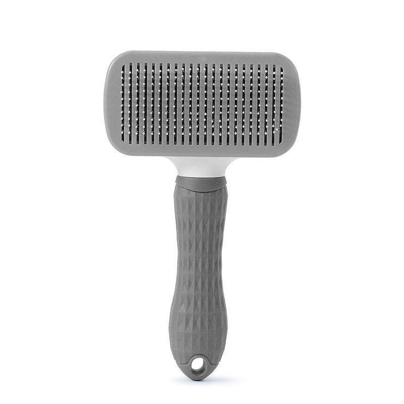 One-Click Self-Cleaning Dog Hair Comb - Stainless Steel Pet Shedding Brush
