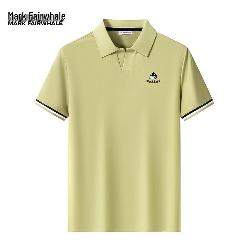 MARK FAIRWHALE Men s Loose Fit Casual Short-Sleeve Polo Shirt L