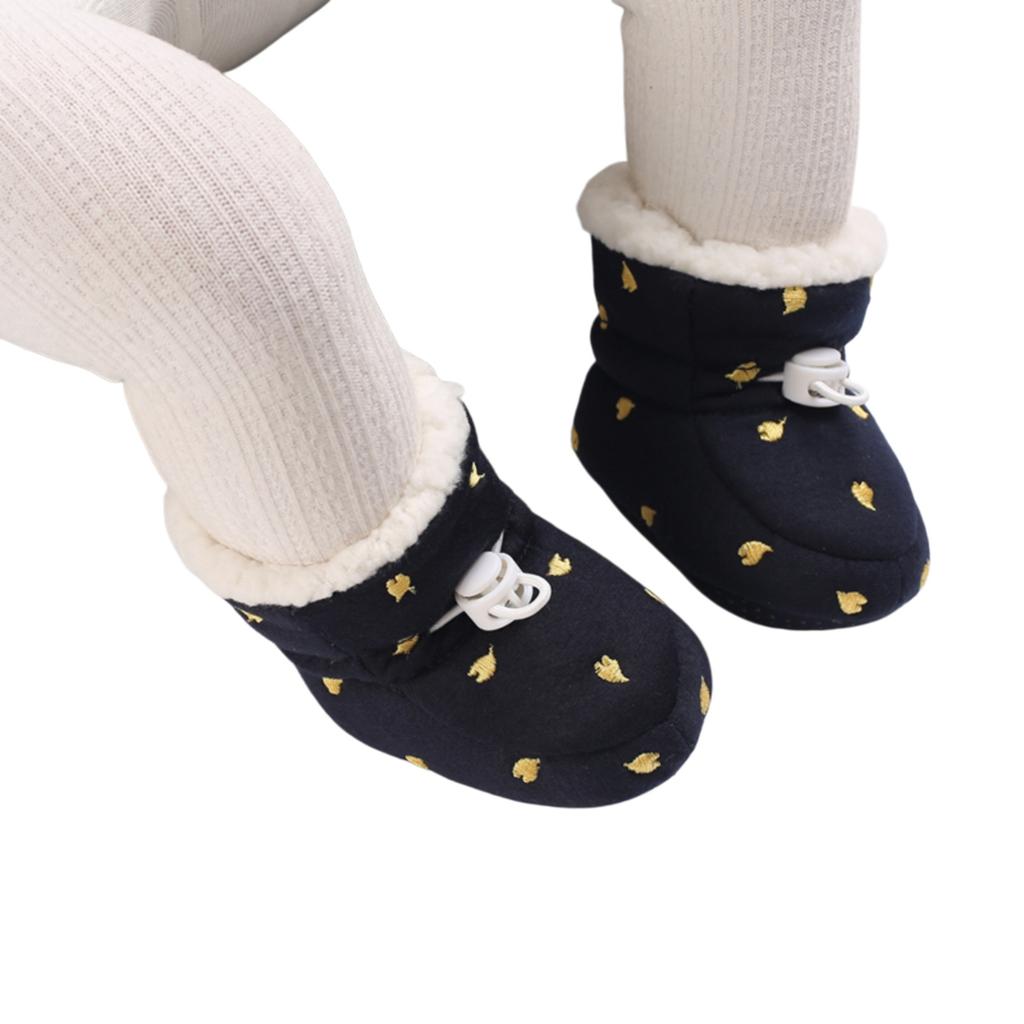 Infant Baby -Lined Soft Learning Walking Shoes for 0-12 Months Boys Girls Winter