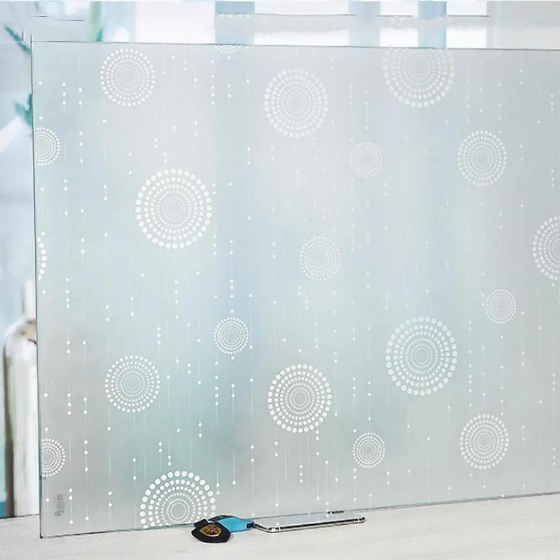 Frosted Window Film Privacy Stripe Patterns Self Adhesive Film Anti UV Stained Glass Vinyl Film for Home Office Decoration