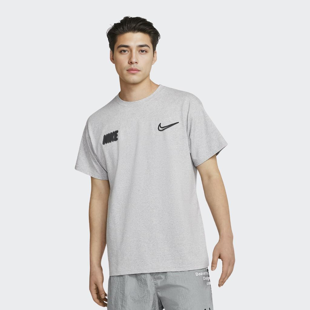 Nike Graffiti Logo Crew Neck Short Sleeve T-Shirt Men Tops Grey CW5583-902