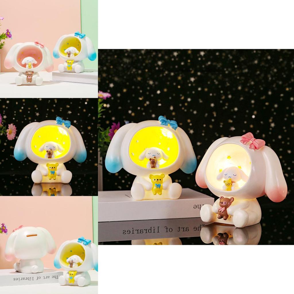 Creative Bunny Coin Bank Star Light Children's Bedroom Desk Night Light Student Birthday Gift