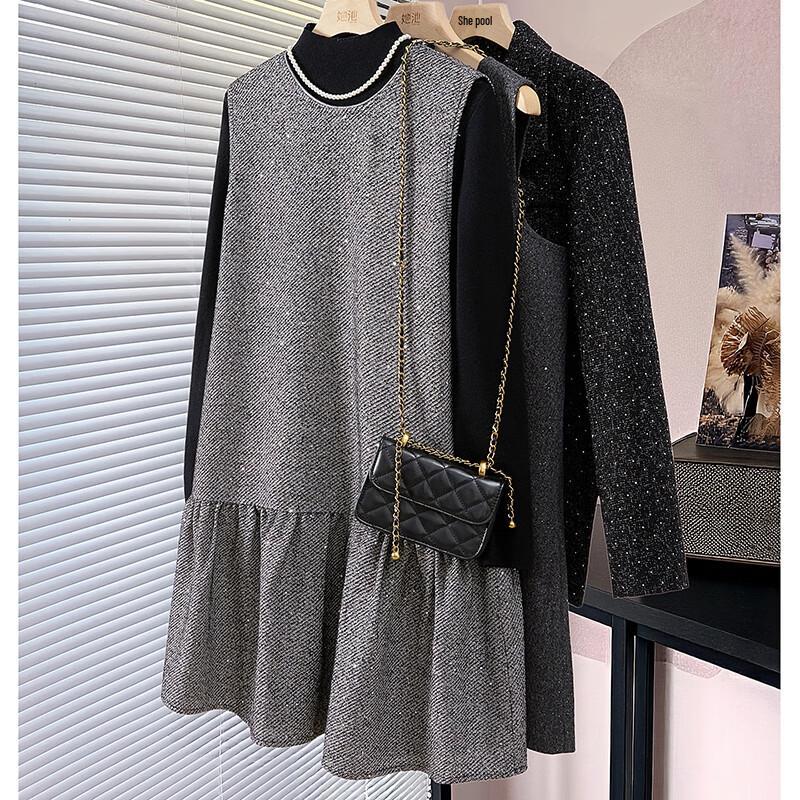 Women's Lyocell Blend French Style Patchwork Sleeveless Mini Dress