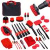 24-Piece Electric Drill Car Cleaning Brush Set with Air Vent, Crevice, and Sponge Brushes