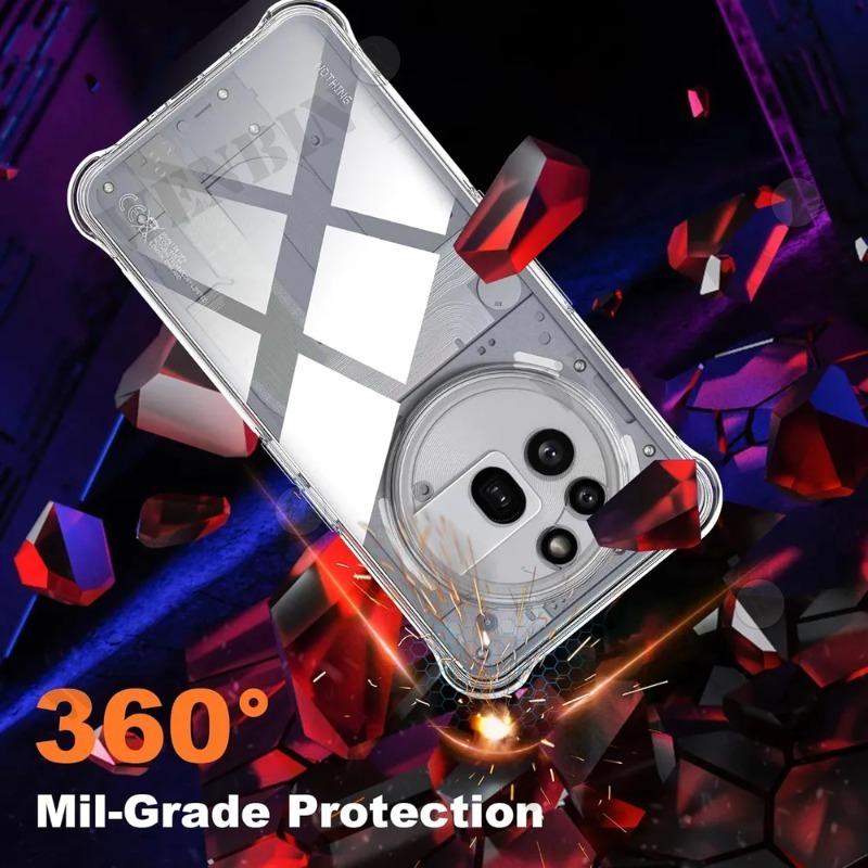 TPU Transparent Case For Nothing Phone 3 3a Pro 2a 1 Protective Cover Four Corners Shockproof Bumper Capa Coque Fundas