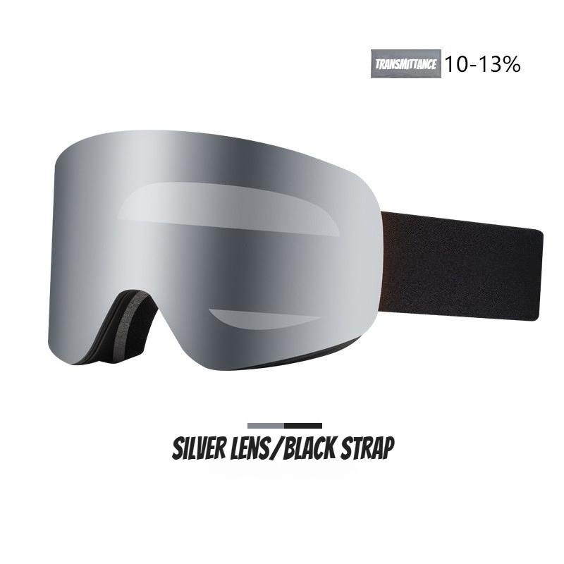 New Flip-Cover Ski Goggles with Cylindrical Magnetic Double-Layer Anti-Fog Windproof Sports Eye Protection Snowy Skiing Glasses