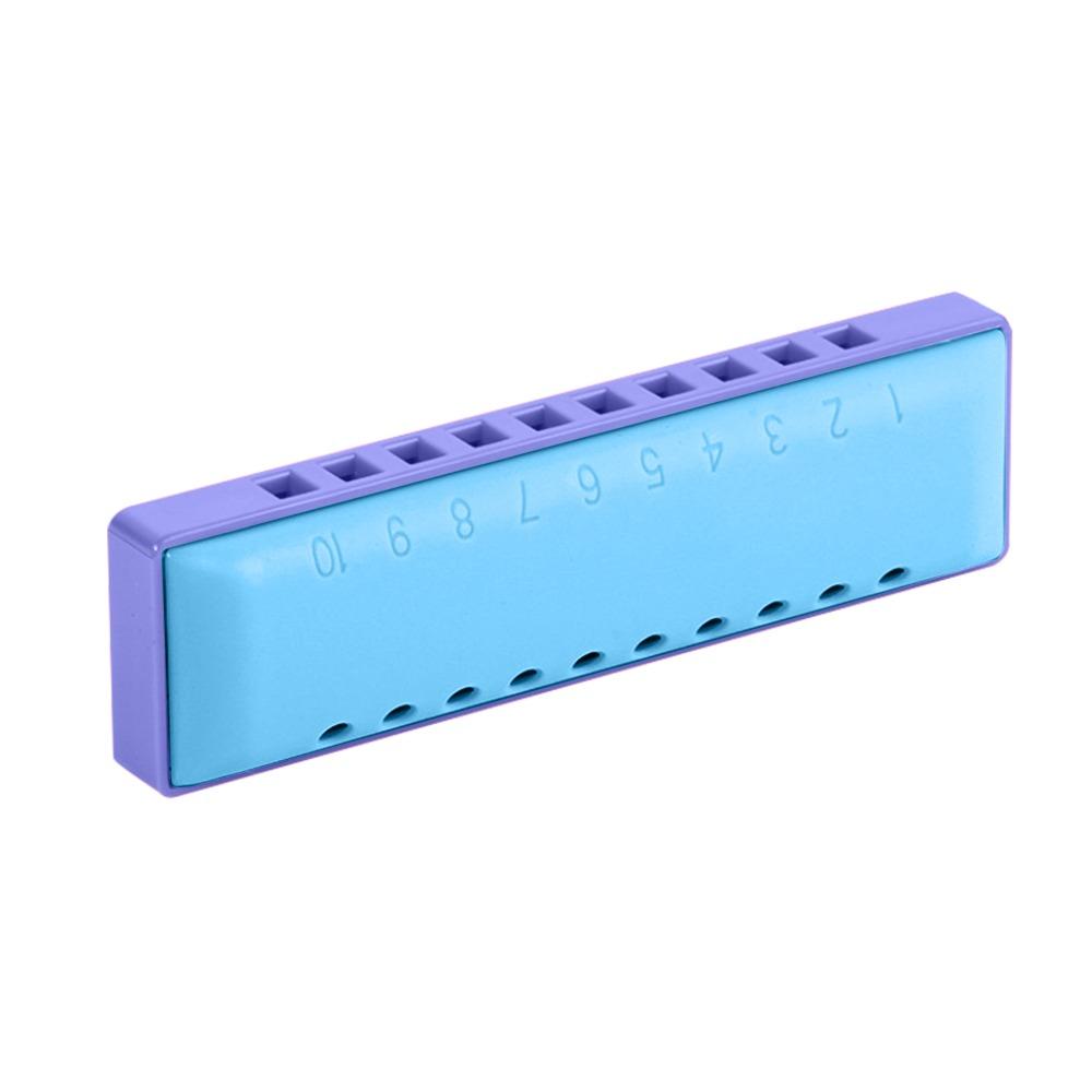 

High Quality C Tune 10 Holes Harmonica Plastic Colorful Mouth Organ Kids Baby Children Harmonica Stage Performance світло-синій колір