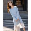 Demanana Soft Air Layer Color-Block Splice Loose Dress