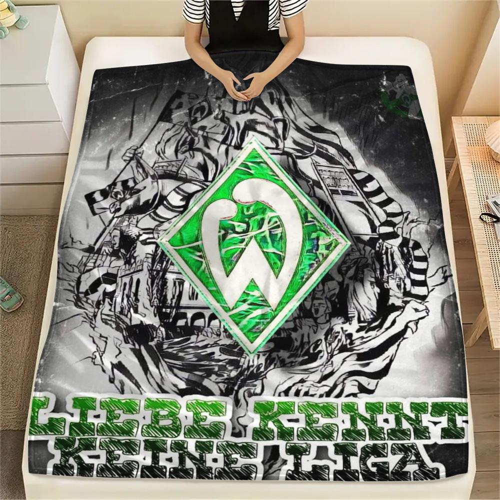 1Pc SV Werder Bremen Print Flannel Blanket High Quality Warm Comfortable Cover for All Seasons Perfect for Gifts Home Decor