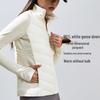 Women's Lightweight Winter White Goose Down Yoga Jacket – Slimming, Windproof Outdoor Sports Coat