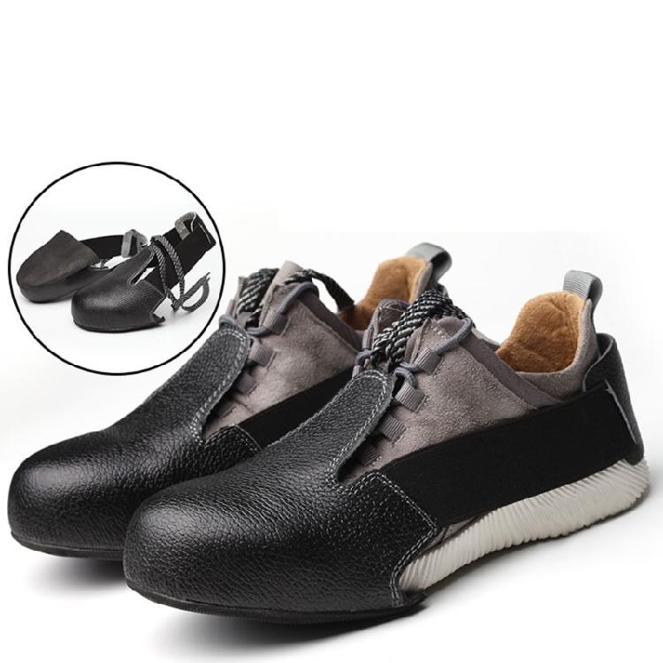 Cubrezapatos de Seguridad con Correa Ajustable, Punteras de Acero Antiaplastastamiento, Cubrezapatos Protectores Antideslizantes para Hombres y Mujeres