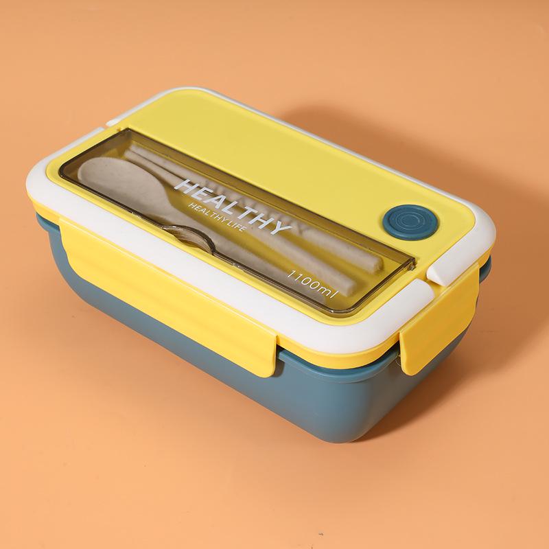 Large Capacity Multifunctional Lunch Box with Portable Cutlery and Sealed Compartments