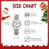 Women's Christmas Watch, Free Size, Stylish Analog Display, Stainless Steel Band, Waterproof, Quartz Movement, Fashion Accessory - Birthday,
