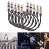 5pcs Professional R Male to Female Microphone Cable 3Pin R  Microphone Cable for -Stage Light Turn around