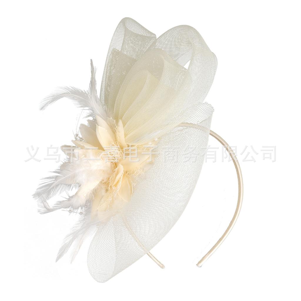 Directly from the manufacturer Bridal Hat Headgear Hairpin, Elegant Feather Mesh Hat Flower Hair Accessories, Prom Party Head Flower