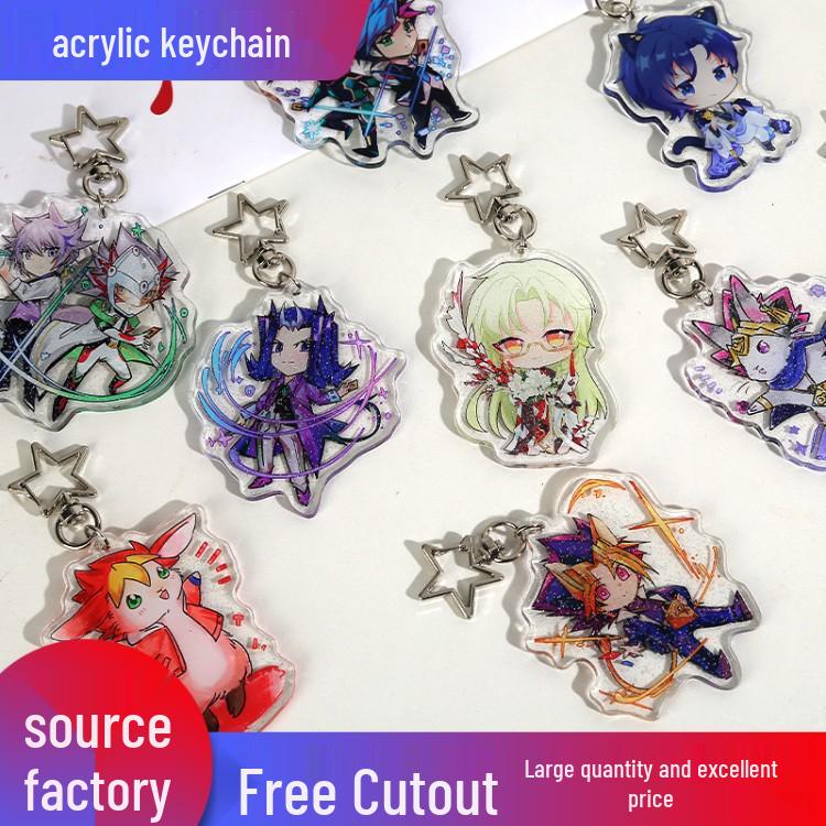 Custom Cartoon Anime Acrylic Keychain & Standee with Creative Star Design and Refrigerator Magnet 007