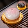 Color-changing Small Steamed Buns Tea Pet Ornaments Creative Tea Tray Decorative Household Resin Handicrafts Teaware Accessories