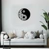 Metall Yin Yang Wandkunst – Heilige Geometrische Dekoration, Eisensilhouette für Einzigartigen Wohnakzent & Moderne Wanddekoration