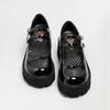 Mode dicken Boden Ferse Mary Jane weibliche Doppel Schnalle Retro Lederschuhe