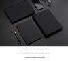 Minimalist Black A5 PU Leather Loose-Leaf Notebook with Black Card Paper Inner Pages