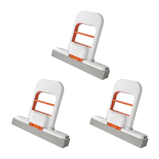 1/2/3 ks Mini mop s designem hlubokých drážek Mokrý/suchý houbový mop Jednoruční ždímací rukojeť Skládací stolní mop