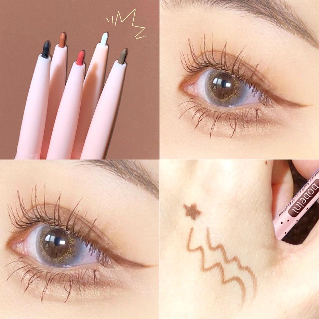 COD 5 Farben Silhouette Fine lovely Waterproof Eyeliner Lovely Eyeliner und Lidschattenstift Augenlid Augenbrauen Eyeliner Waterproof Matteffekt Natürlich