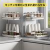 Metal 2-Tier Tabletop Spice Rack, Tabletop Kitchen Storage, Spice Rack with Anti-Drop Design, Easy to Clean, Suitable for Bathroom and Cosmetic Storag