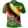 Summer Lapel 3D Zimbabwe Print T-shirts Fashionable Casual Short Sleeved Men's Polo Shirts