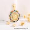 Retro Virgin Mary Zirconia Gold-plated Pendant