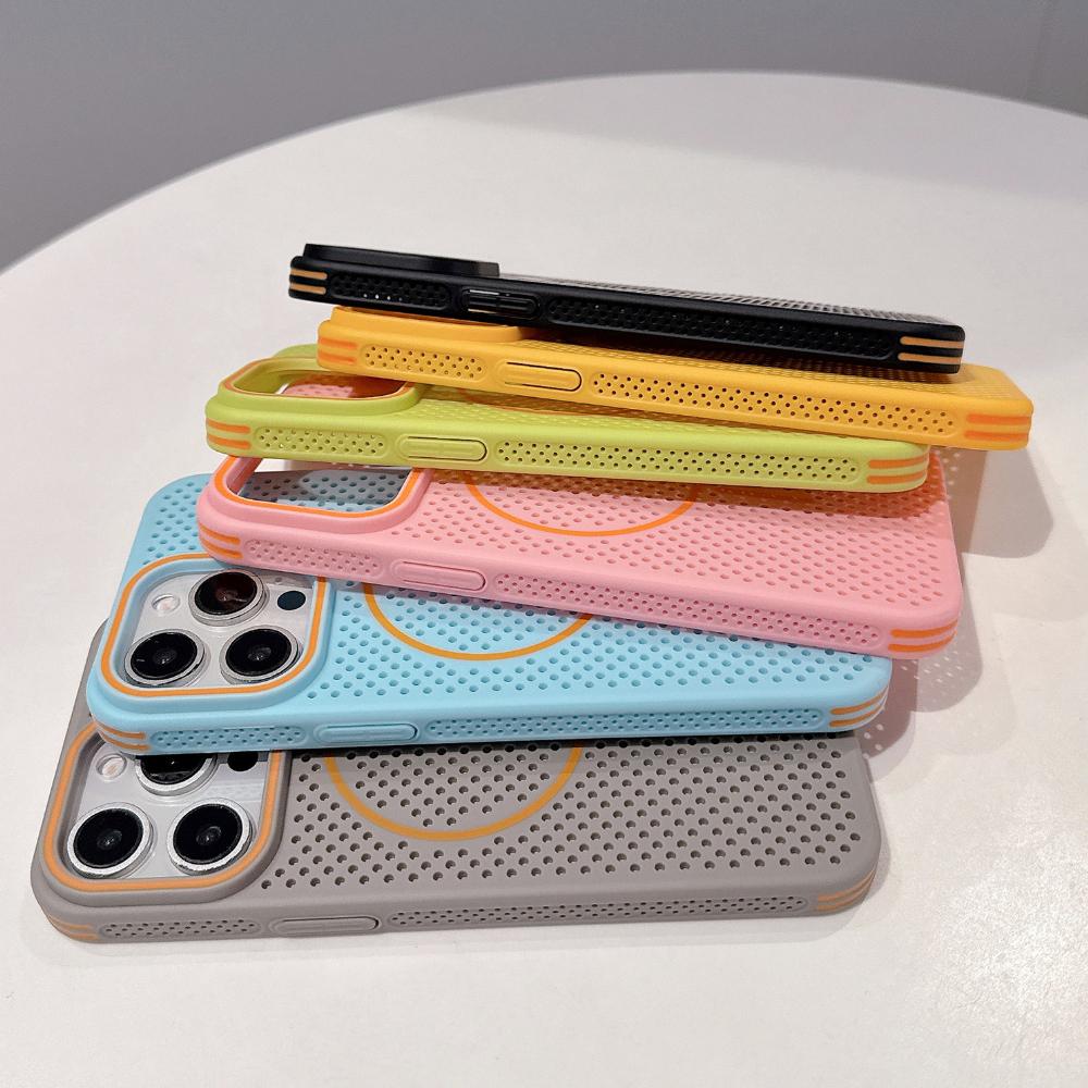 Magnetic Phone Case For iPhone 17 Air 15 14 13 12 16 Pro Max 14Pro 16Pro Magsafe Heat dissipation Protector Shockproof Hard Cover