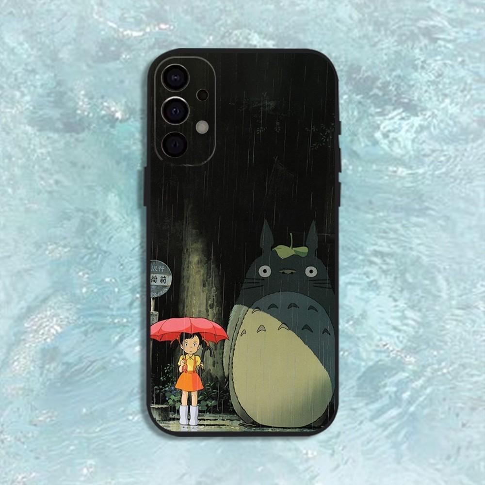 Anime T-Totoro-ES Cute Phone Case For Samsung S25,S24,S21,S22,S23,S30,Ultra,S20,Plus,Fe,Lite,Note,10,9,5G Black Cover
