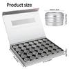 Nail Art Container 35 Detachable Aluminum Trays Hardened Foam Base For Decoration Storage Box Lightweighted