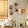 4 Pcs Boho Black Cat Wall Decor Farmhouse Geometric Hollow Out Hanging Wooden Wall Art Funny Kitty Bohemian Abstract Round Circle Sign for Nursery