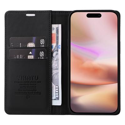 YIKATU YK-001 Pro iPhone 16 Plus Pouzdro Magnetické Uzavírání Kožený Kryt na Telefon
